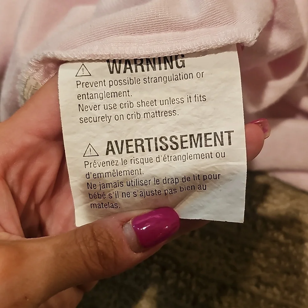 Light Pink Fitted Sheet For Crib 50